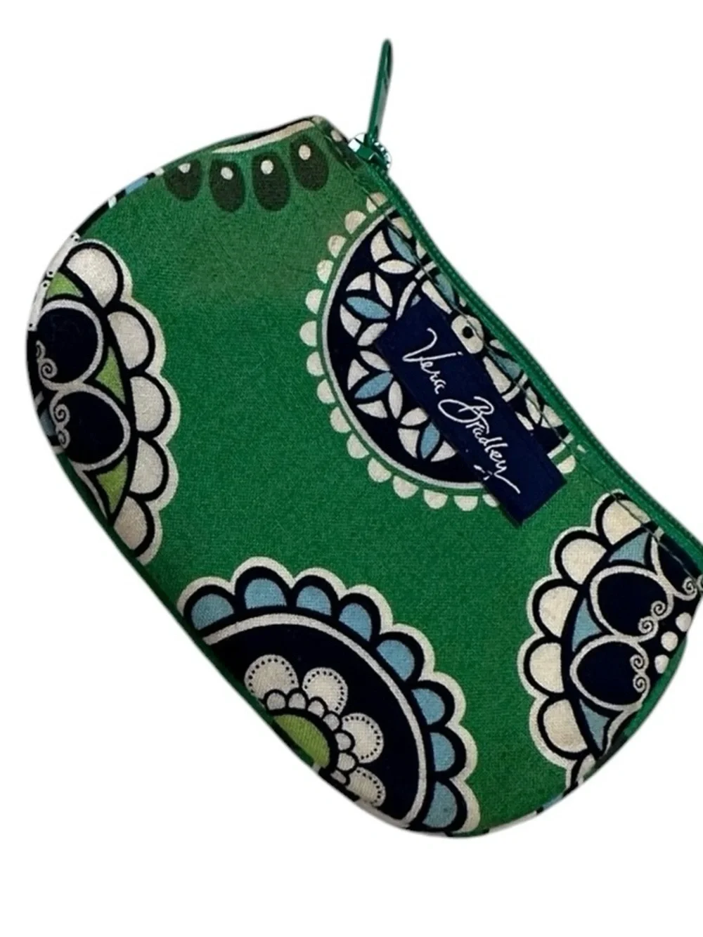 Vera Bradley Cupcakes Green Zip ID Case Wallet Coin Purse